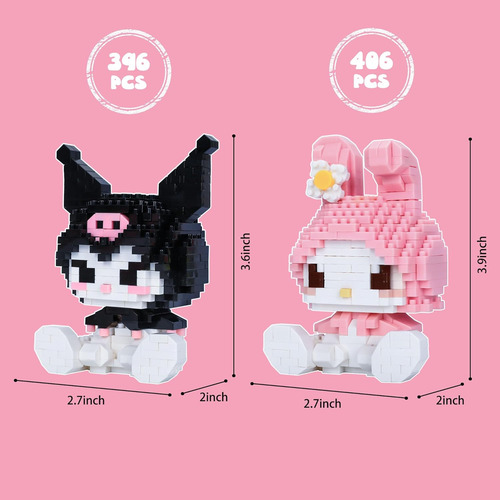 Kawaii Mini Building Blocks, 8 Piezas Lindas Figuras De Anim