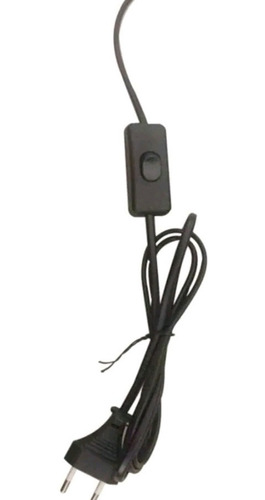 Lampara Foco Dirigible Negro Gu10 + Enchufe + Interruptor