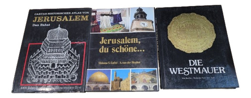 Lote 3 Albums-libros Sobre Jerusalem Muro Lamentos En Alemán