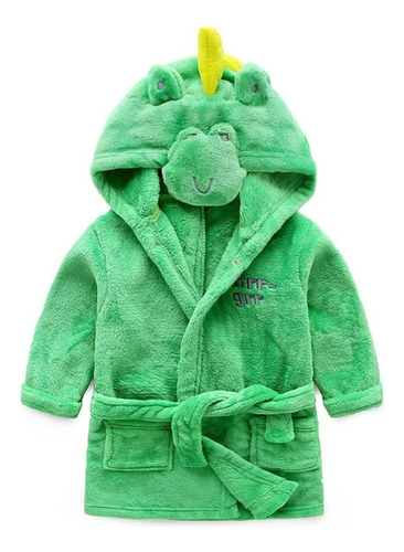 Roupão Infantil Fleece Capuz Bebe Criança Bichinhos Piscina