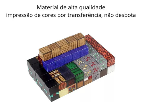 Blocos Magnéticos Minecraft 125 Peças