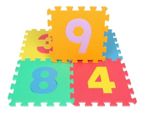 Set De 10pcs Piso Alfombra De Foami Para Bebe 30x30cm Puzzle