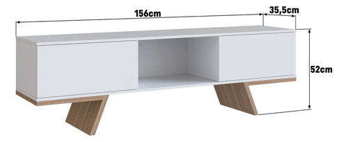 Rack Buffet 2 Puertas 1 División Blanco Castaño