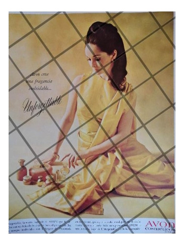 Cartel Publicitario Retro Cosmeticos Avon 1967 /24