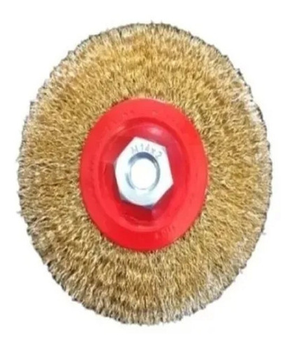 Cepillo Plano Acero Rizado 7´´ Ct P/ Amoladora Fpl Rd0047132 Color Rojo