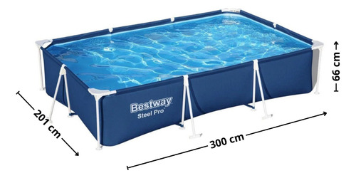 Piscina Rectangular 300x201x66cm Con Bomba Y Filtro Bestway