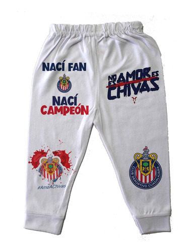 Ropa Bebé Pantalon Gorro Y Manoplas Chivas Futbol Guadalajar