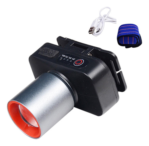 Linterna Frontal Led Impermeable Con Enfoque Ajustable Para