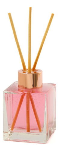20 Vidro Aromatizador Cubo 100ml Tampa Luxo + Varetas Cor Rosa Sem Voltagem