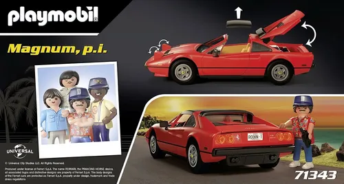 Conjunto De Construção Playmobil Magnum P.i. Ferrari 308gt X