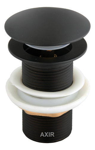 Sopapa Metalica Click Clack Negro Lavatorio Desague Tapon
