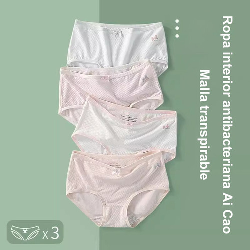4 Piezas Panties Cómodos Y Transpirables Para Niñas