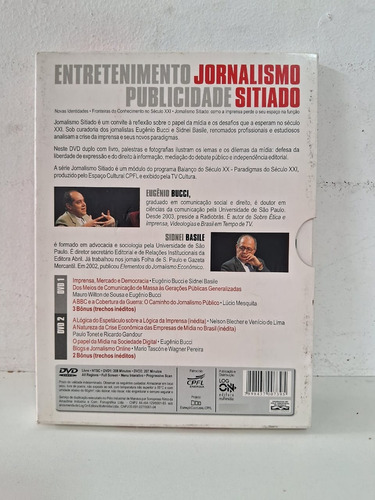2 Dvd's + Livro Jornalismo Sitiado Eugenio Bucci Sidnei Basi (Usado)
