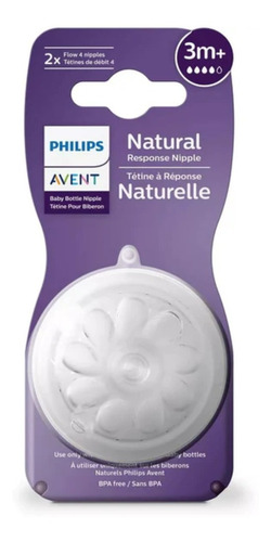 Tetina Philips Avent Natural Response Flujo Medio 2pz