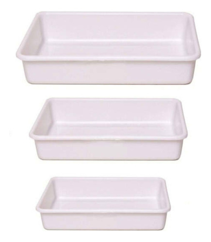 Bandeja Carnicera X10 Unidades Batea Plastico 47x32x9