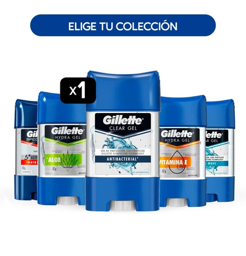 Gel Antitranspirante Gillette 82 Gr - Colección Completa