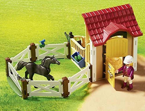 Playmobil Horse Stable Com Conjunto De Construção Araber Mul