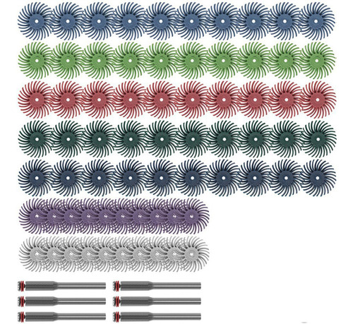 .. Kit De Discos Con Cerdas Radiales, 76 Piezas, Cepillo