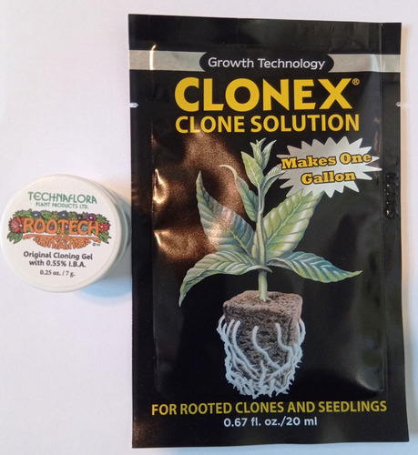 Kit Gel Enraizador Rootech 7g + Clonex Clone Solution 20 Ml