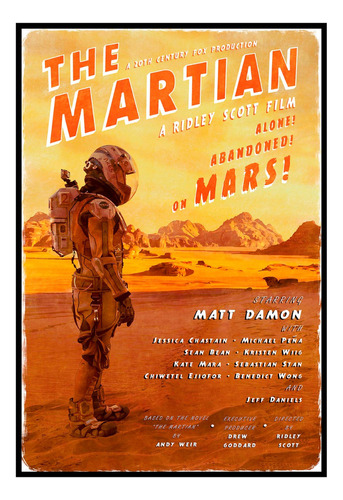 Cuadro Premium Poster 33x48cm The Martian Ridley Scott Art