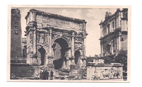 Antigua Postal Roma Arco De Septimo Severo 1936 N° 571 B3