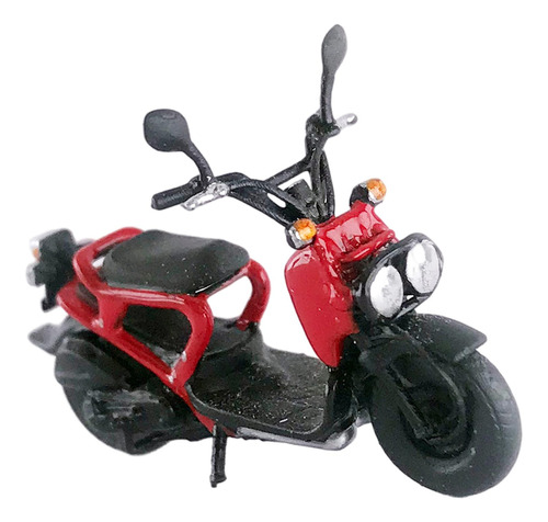 Mini Modelo De Motocicleta En Miniatura 1/64 Paisaje Rojo