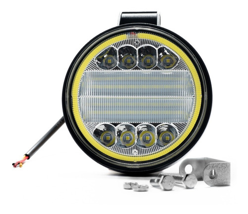 Faro Redondo Premium 8 Led 4 PuLG Slim Smd Blanco Jeep 4x4