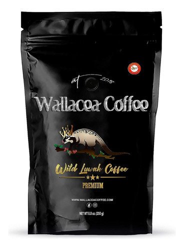 Wallacea Coffee Certified Wild Kopi Luwak Coffee Whole Bean