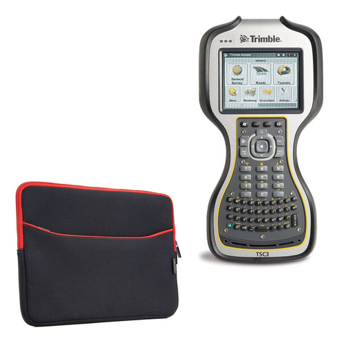 Traje Suave Bolsillo Funda Para Trimble Tsc3 - Negro Ribete