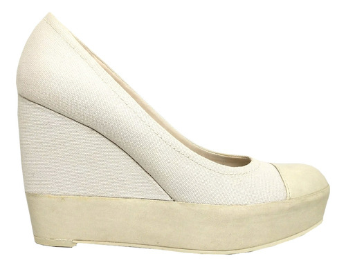 Zapatos Nine West De Plataforma Beige No. 6 Tacon 11cms.