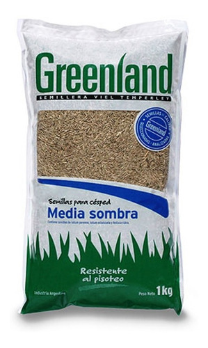 Semillas Media Sombra Pasto Cesped Greenland 1kg