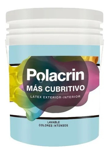 Pintura Latex Rojo Borgoña Lavable Int Exterior 20l Polacrin