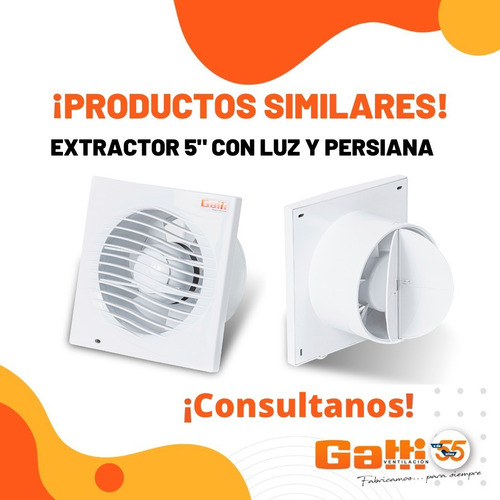 Imagen 7 de 9 de Extractor De Aire Baño 5 Gatti Ventilación Motor Potenciado