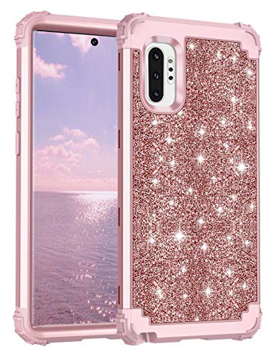 Funda Para Galaxy Note 10 Plus/5g Shiny Rosa Dorado Hybri-02