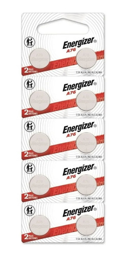 Pilas A76 Energizer A76 LR44 AG13 L1154 - Blister 10 Unidades