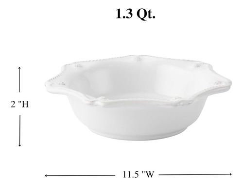 Berry And Thread Pie / Quiche Dish - Whitewash