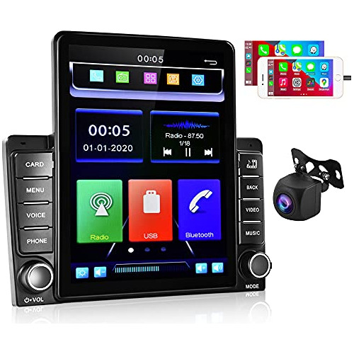 Podofo Double Din Car Radio With Carplay, Hd 9.5  Vertical T