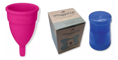 1 Copa Menstrual Fleurity + 1 Vaso Esterilizador Magga Cup