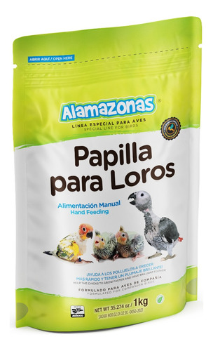 Papilla Para Pericos Alamazonas 1kg 100% Mexicano
