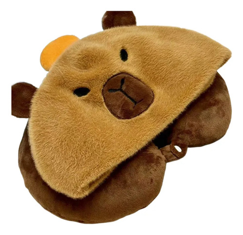 Almohada De Cuello Con Capucha De Capibara Peluche