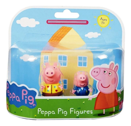 Figura Peppa Pig Y George Original Con Licencia Oficial