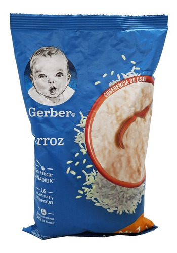 Cereal  Gerber Etapa 1 Arroz Bolsa 300g Sin Azucar