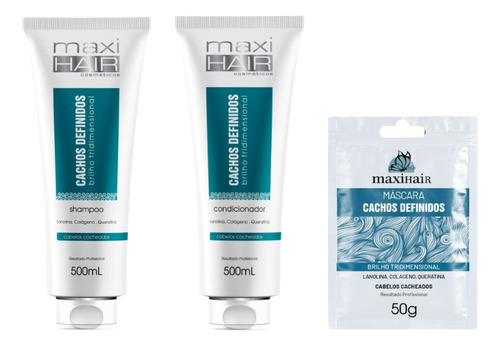 Kit Cachos Definidos Maxihair Shampoo+cond+sache