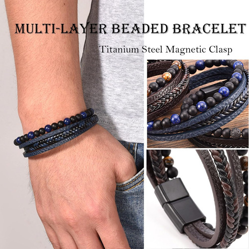 Pulsera De Lapislázuli Hombre Pulsera De Brazalete De ...