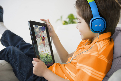 Audífonos Para Niños Headband Philips Shk2000 Color Azul