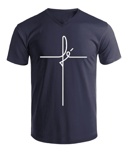 Imagem 10 de 10 de Kit C/10 Camisetas Blusas Masculinas Gola V Estampas Gospel