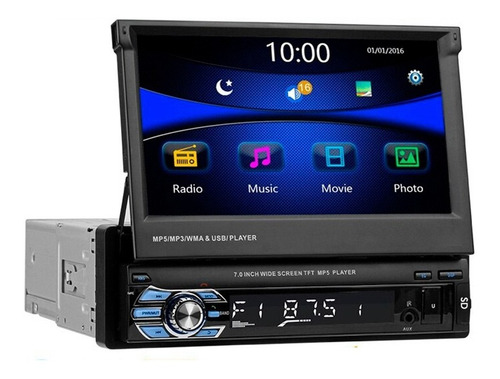 Radio Para Auto Con Pantalla Retractil 7 1 Din Bluetooth