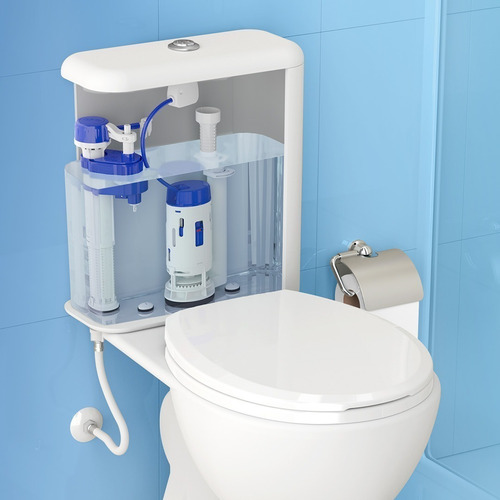 Kit Completo Caixa Acoplada Sistema Econômico Duplo 3 E 6l Censi Ref: 9562