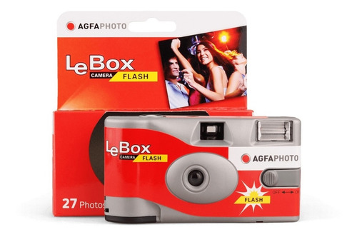 Imagen 1 de 2 de Camara Descartable Agfa Lebox Con Flash X 27 Fotos (8282)