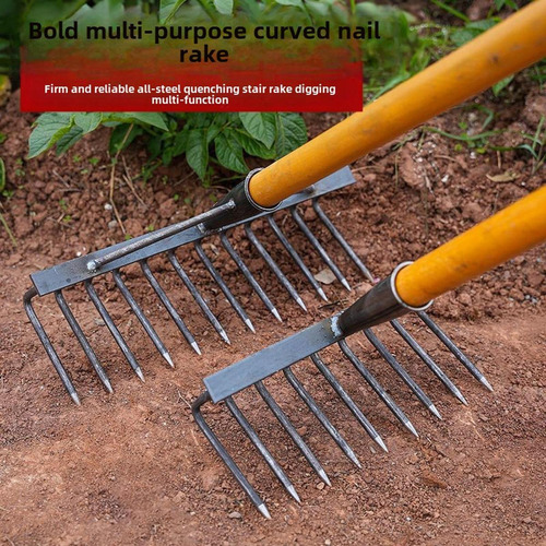 Cabeça De Ancinho De Jardim Para Soltar Solo Com 9 Pontas